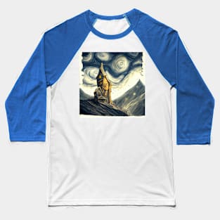 Starry Night Above The Shrieking Shack Baseball T-Shirt